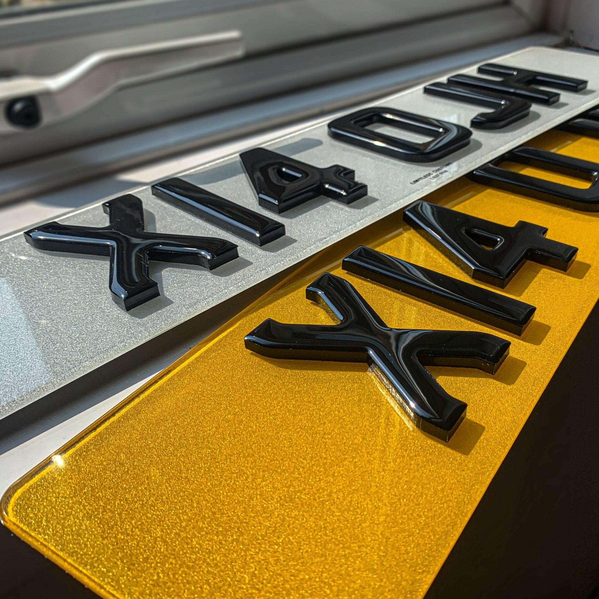 4D Gel Number Plates - Limitless Plates: 3D + 4D Number Plate Specialists