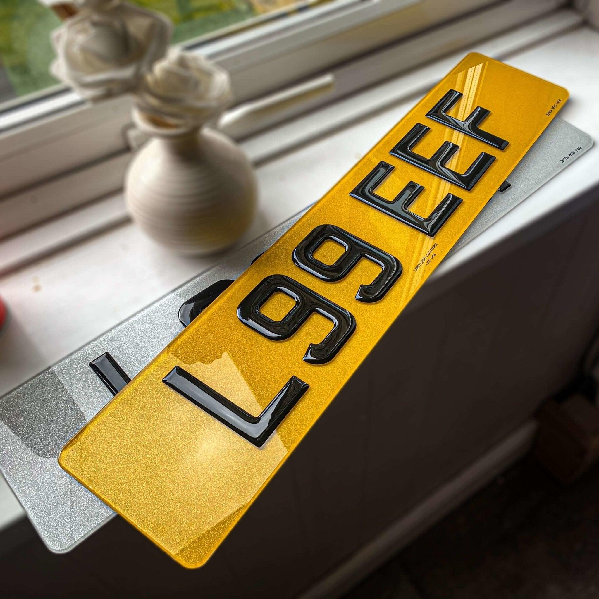 3D Gel Show Number Plates - Limitless Plates: 3D + 4D Number Plate Specialists